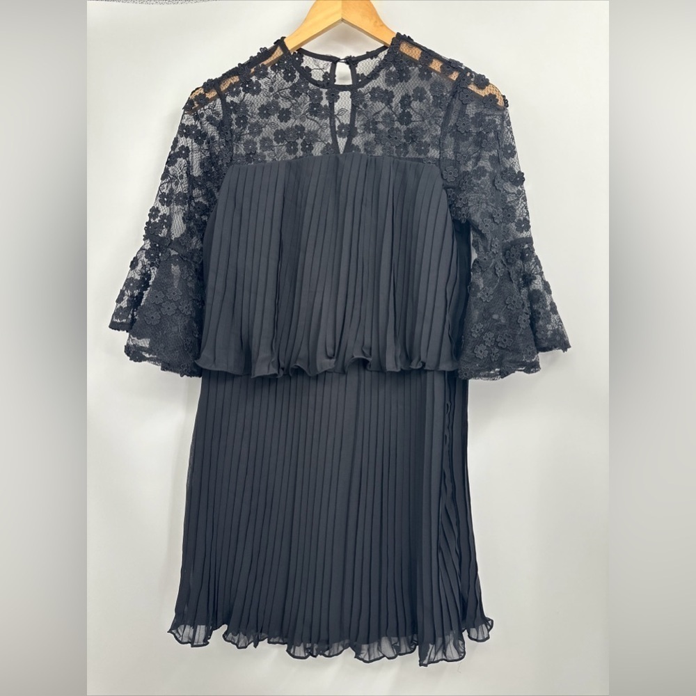 BNWT Forever Unique Tiered Lace Applique Mini Dress UK8 US 4